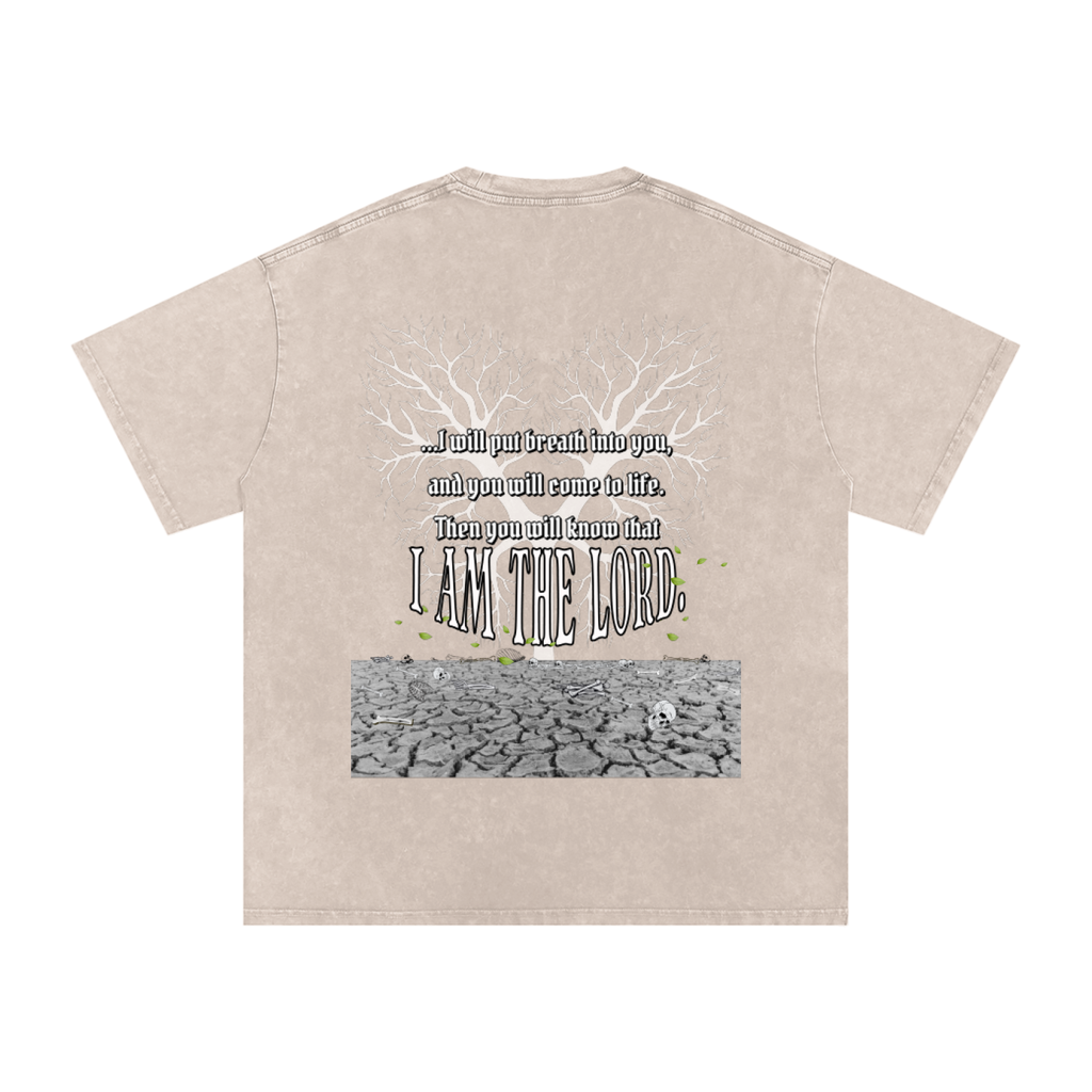 "Ruach" (Ezekiel 37:5) Acid Wash Oversize T-Shirt