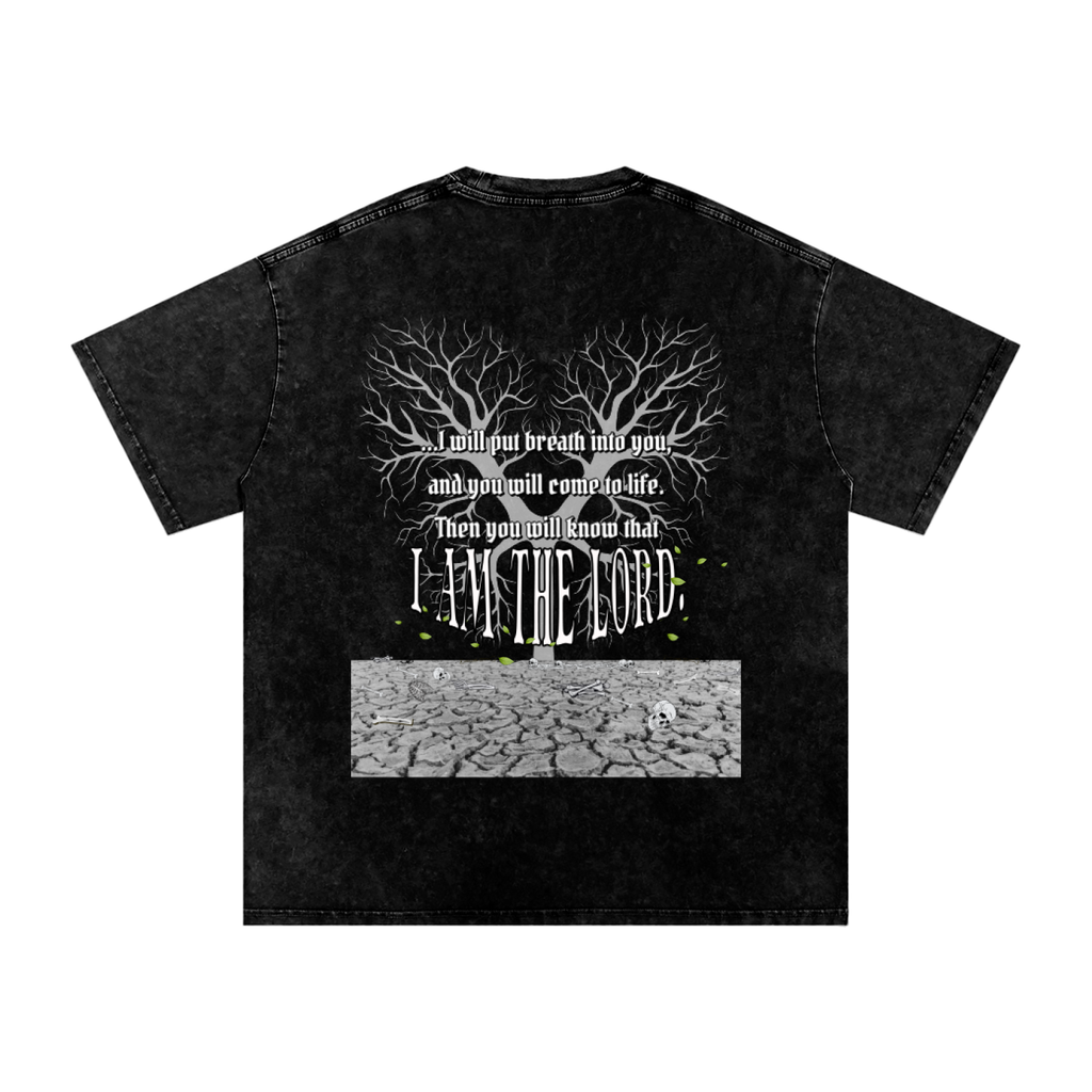 "Ruach" (Ezekiel 37:5) Acid Wash Oversize T-Shirt
