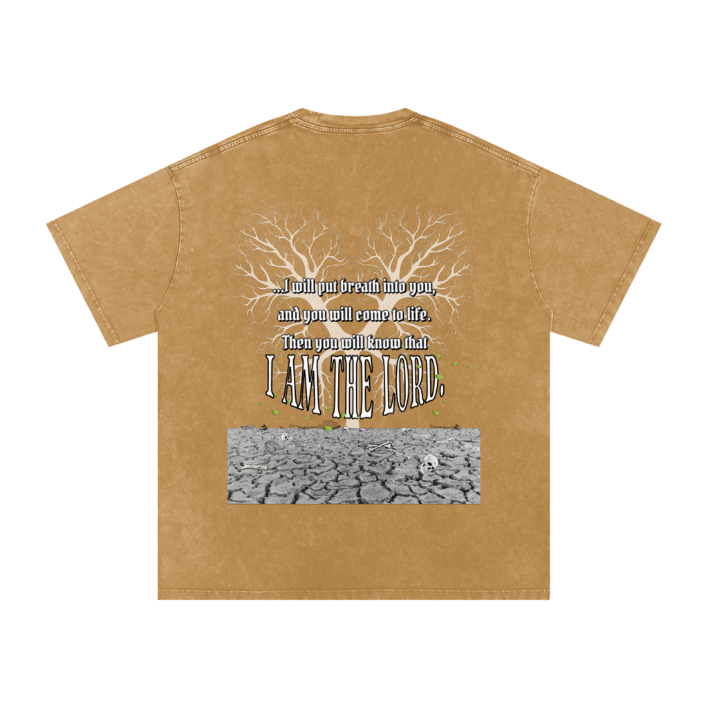 "Ruach" (Ezekiel 37:5) Acid Wash Oversize T-Shirt